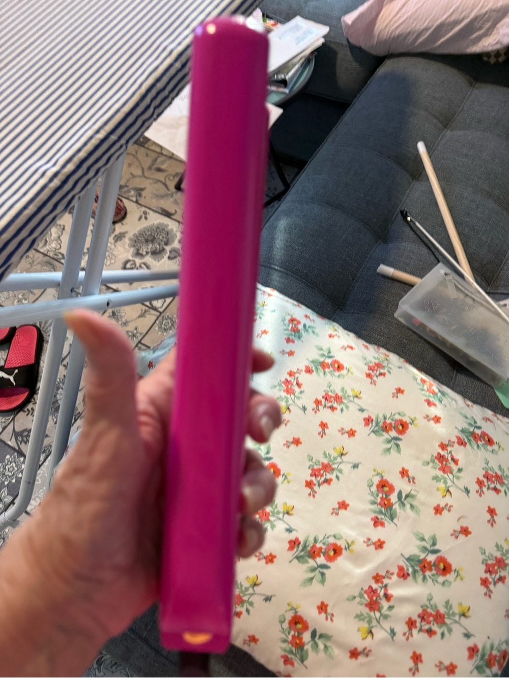 Hot Pink Mini Flat Iron – Portable Travel Straightener